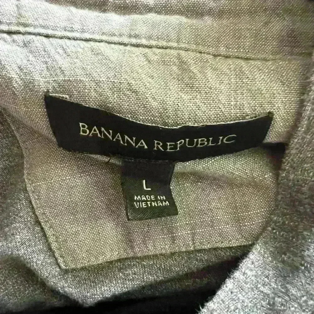 Men’s Banana Republic collared polo shirt, large, gray color, EUC